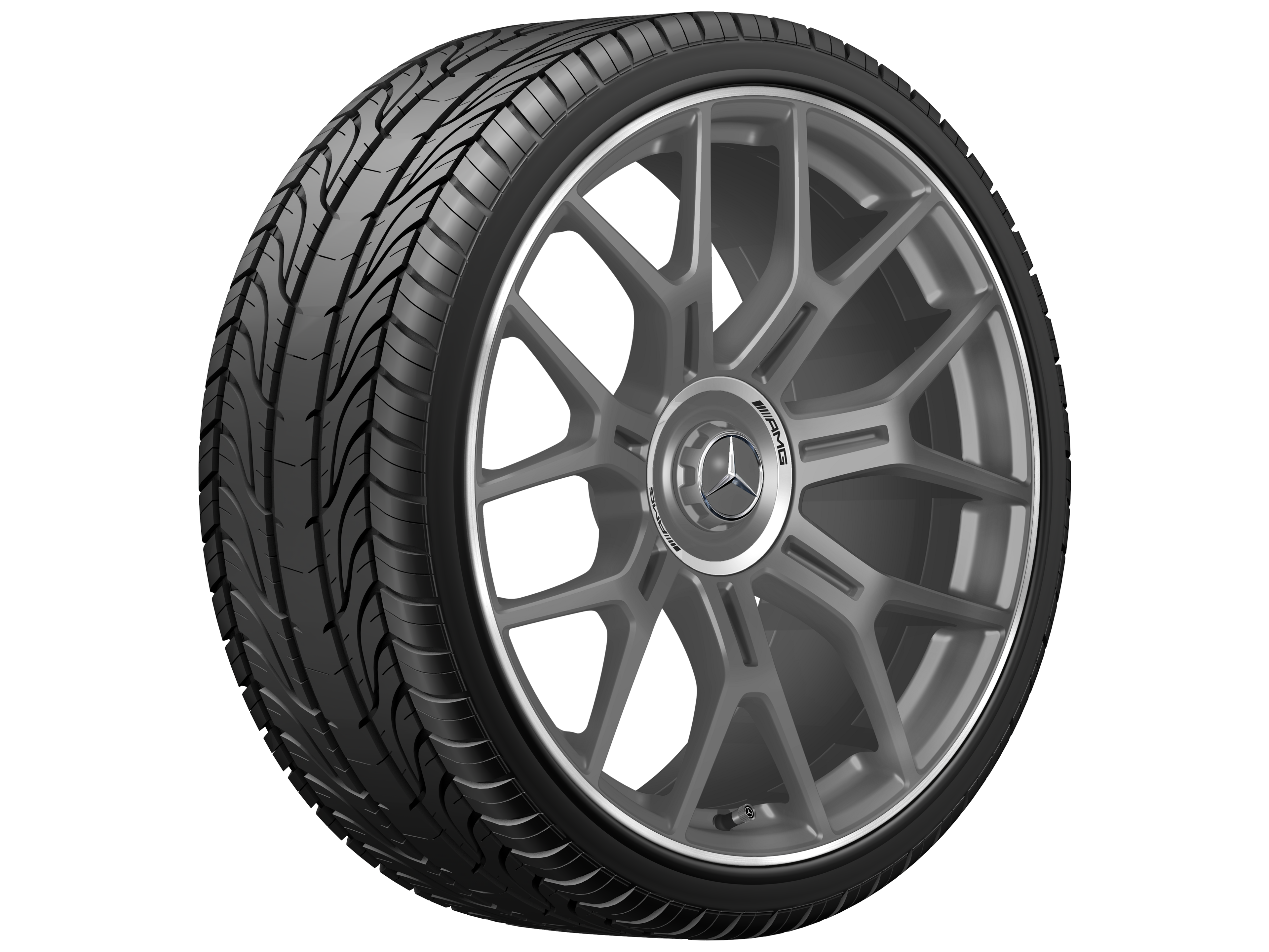 Mercedes-Benz - AMG Schmiederad Kreuzspeichen-Design, 21 Zoll, 10 J x 21 ET 24, titangrau matt