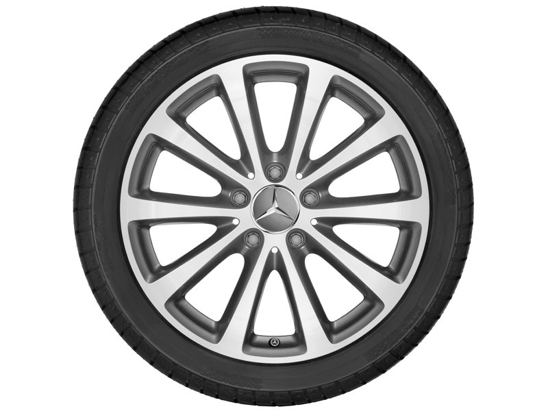 Original Mercedes-Benz 17 Zoll 10-Speichen-Rad grau Himalaya 