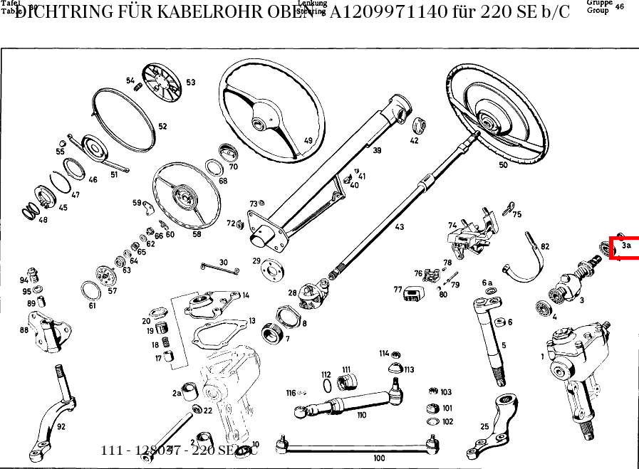 Dichtring FÜR KABELROHR OBEN 220 SE b/C 111 Dichtring FÜR KABELROHR OBEN 220 SE b/C 111