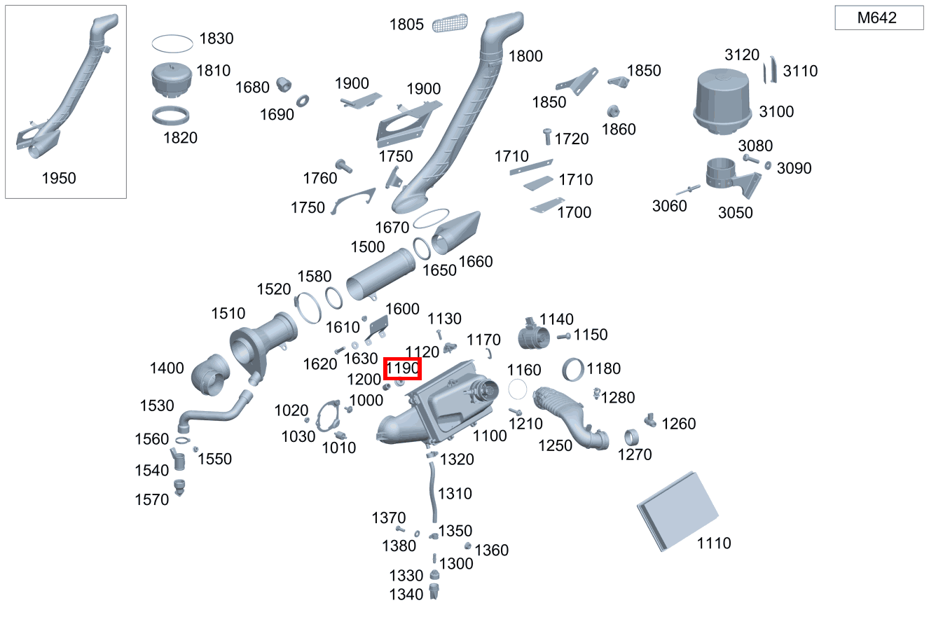 ELASTOMERFORMSTUECK BEFESTIGUNG LUFTFILTERGEHAEUSE G 280CDI 4X4 2850 461 ELASTOMERFORMSTUECK BEFESTIGUNG LUFTFILTERGEHAEUSE G 280CDI 4X4 2850 461