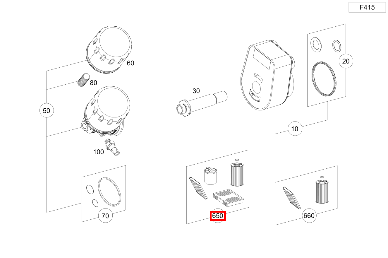 Teilesatz Filtereinsatz ALSD A 160 d BCA 176