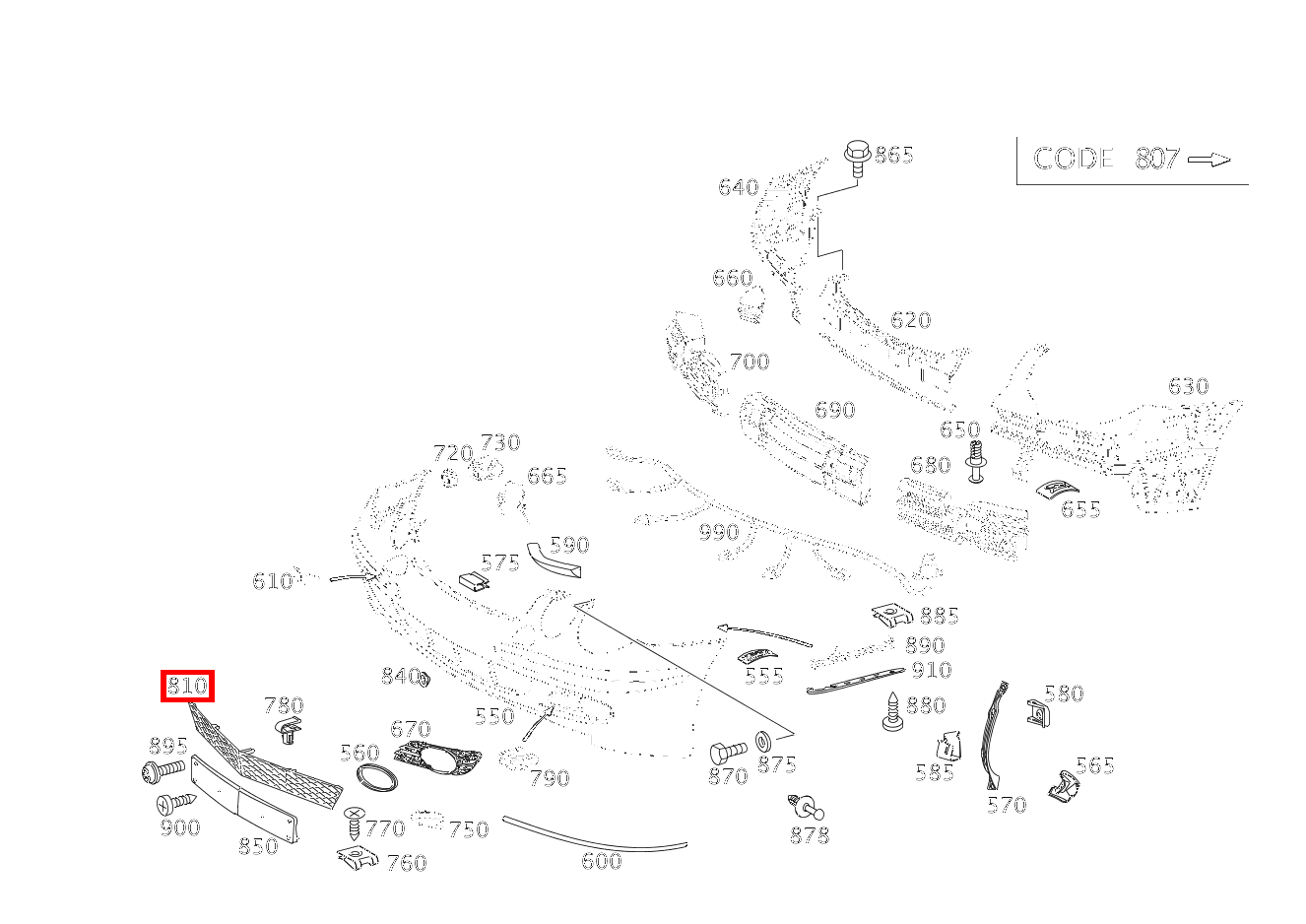 Gitter VORNE MITTE E- 350 CGI T 211 Gitter VORNE MITTE E- 350 CGI T 211