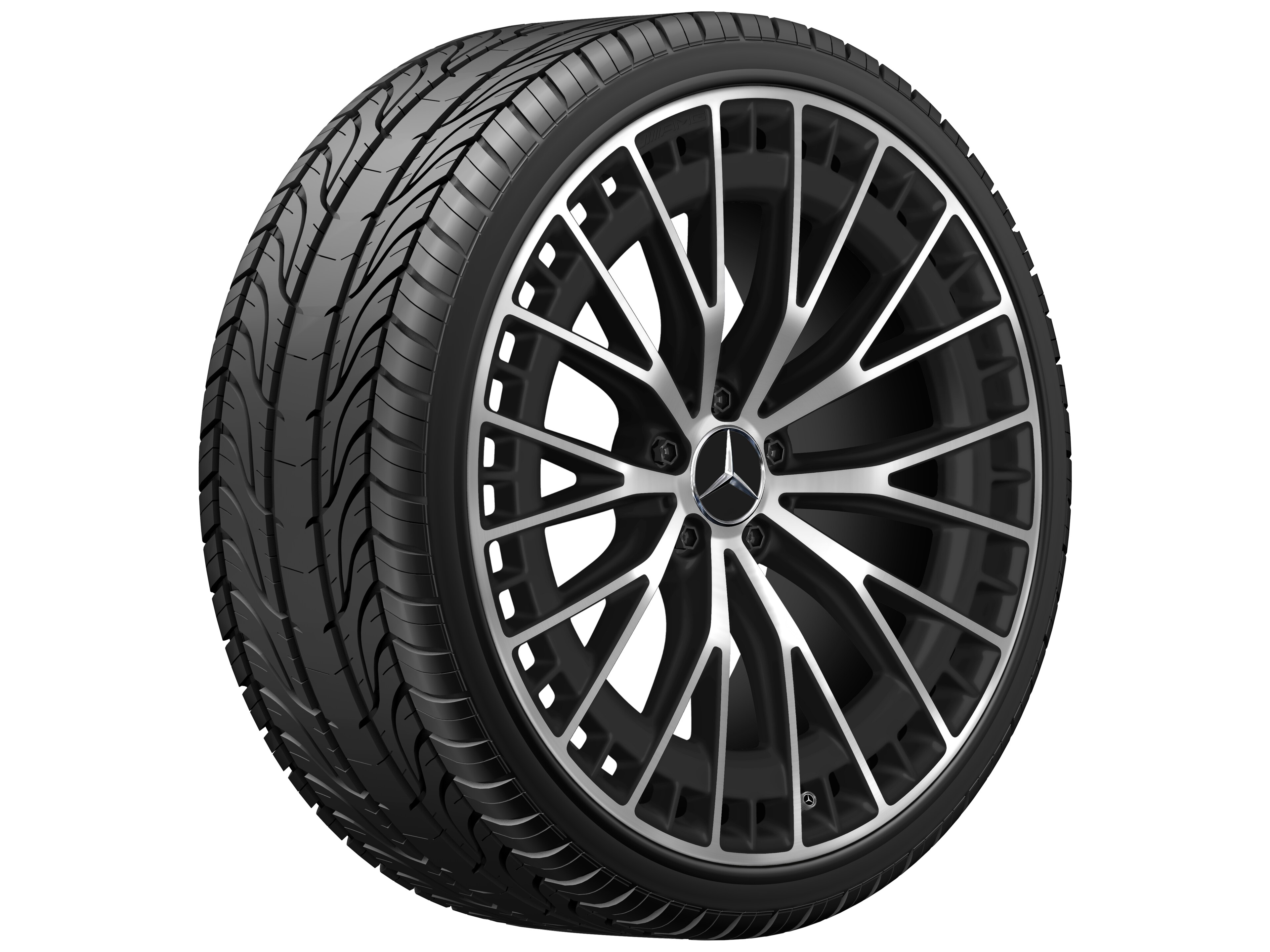 Mercedes-Benz -  AMG Vielspeichen-Rad, 21 Zoll, 10 J x 21 ET 63, schwarz matt