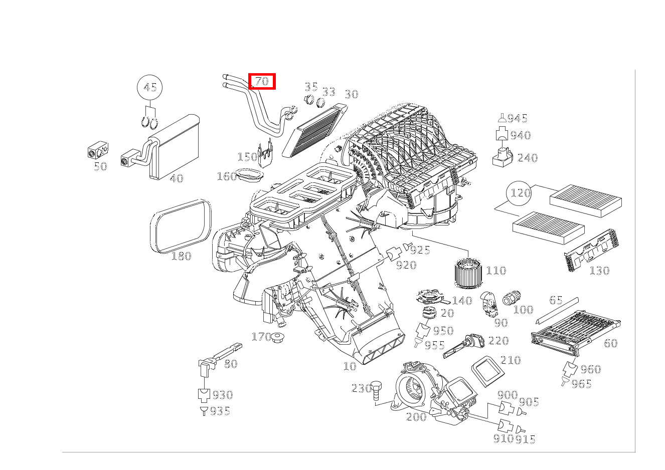 Teilesatz Rohrleitung TEILESATZ für M 166, R 251, GLE 292-Klasse 