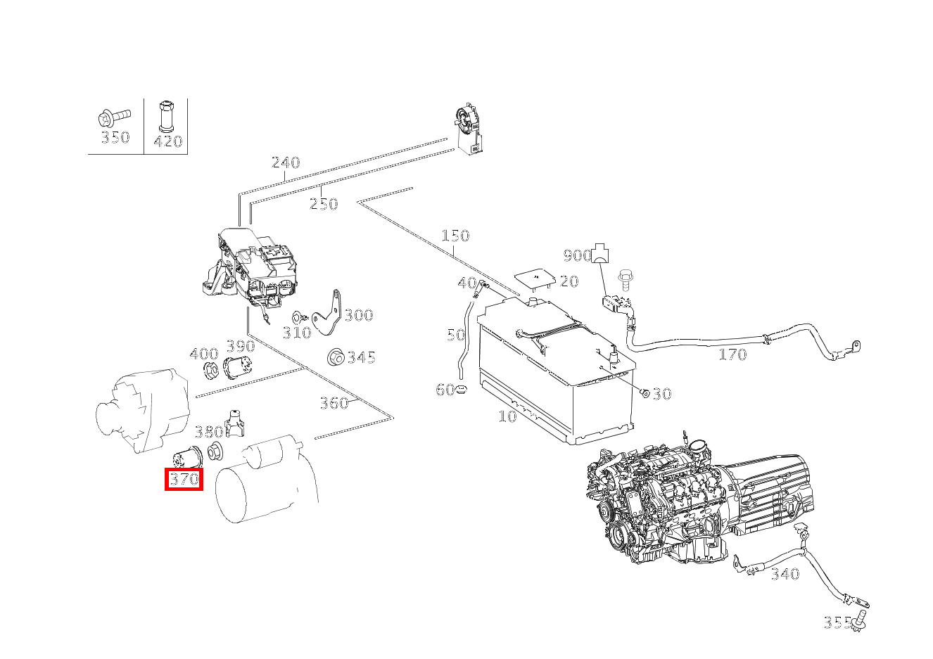 Schutzkappe Starter Klemme 50 Mercedes-Maybach S 650 Cabriolet 217 Schutzkappe Starter Klemme 50 Mercedes-Maybach S 650 Cabriolet 217