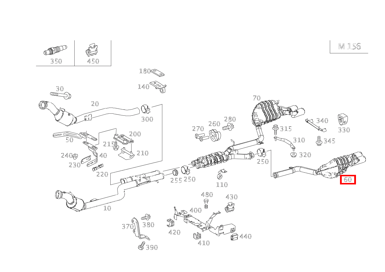 Abgasleitung HINTEN LINKS CL 63AMG 216