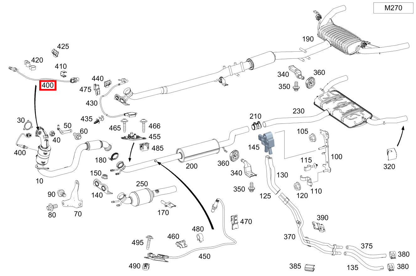 Lambdasonde Nach Katalysator CLA 250 4MATIC Coupé 117
