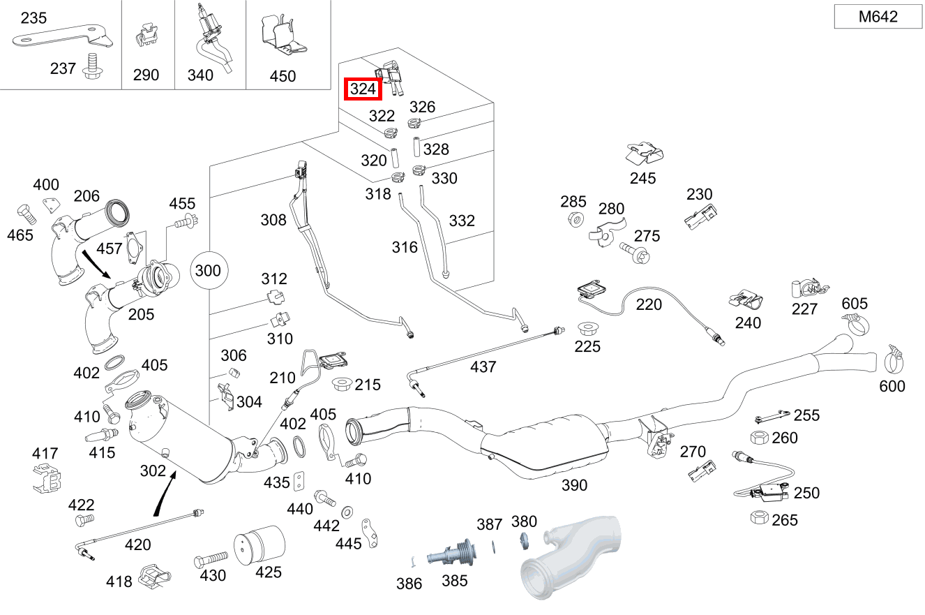 Drucksensor DIFFERENZDRUCK R 300 CDI SUV-Tourer (langer Radstand) 251