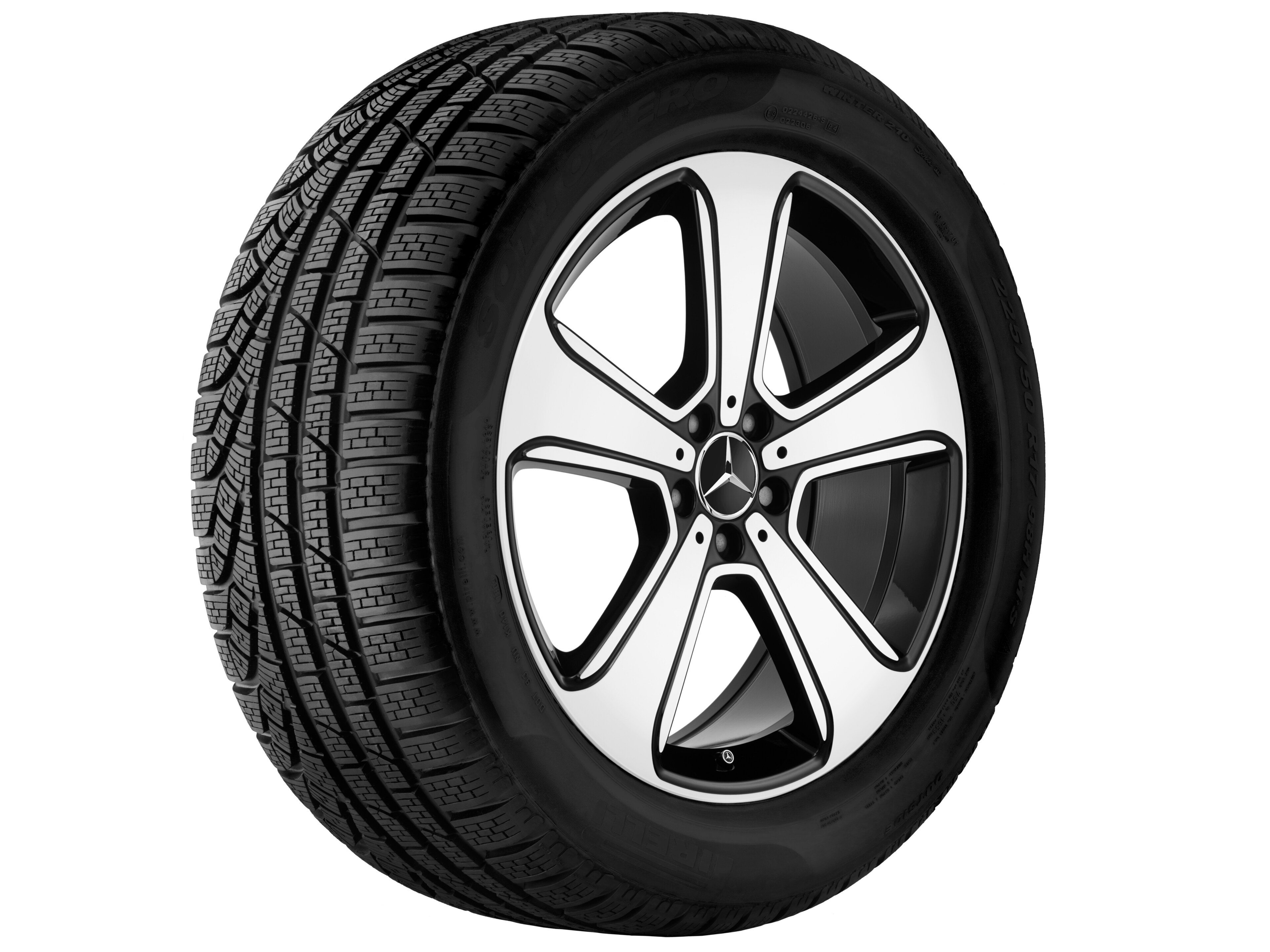 5-Speichen-Rad, 43,2 cm (17 Zoll), glanzgedre