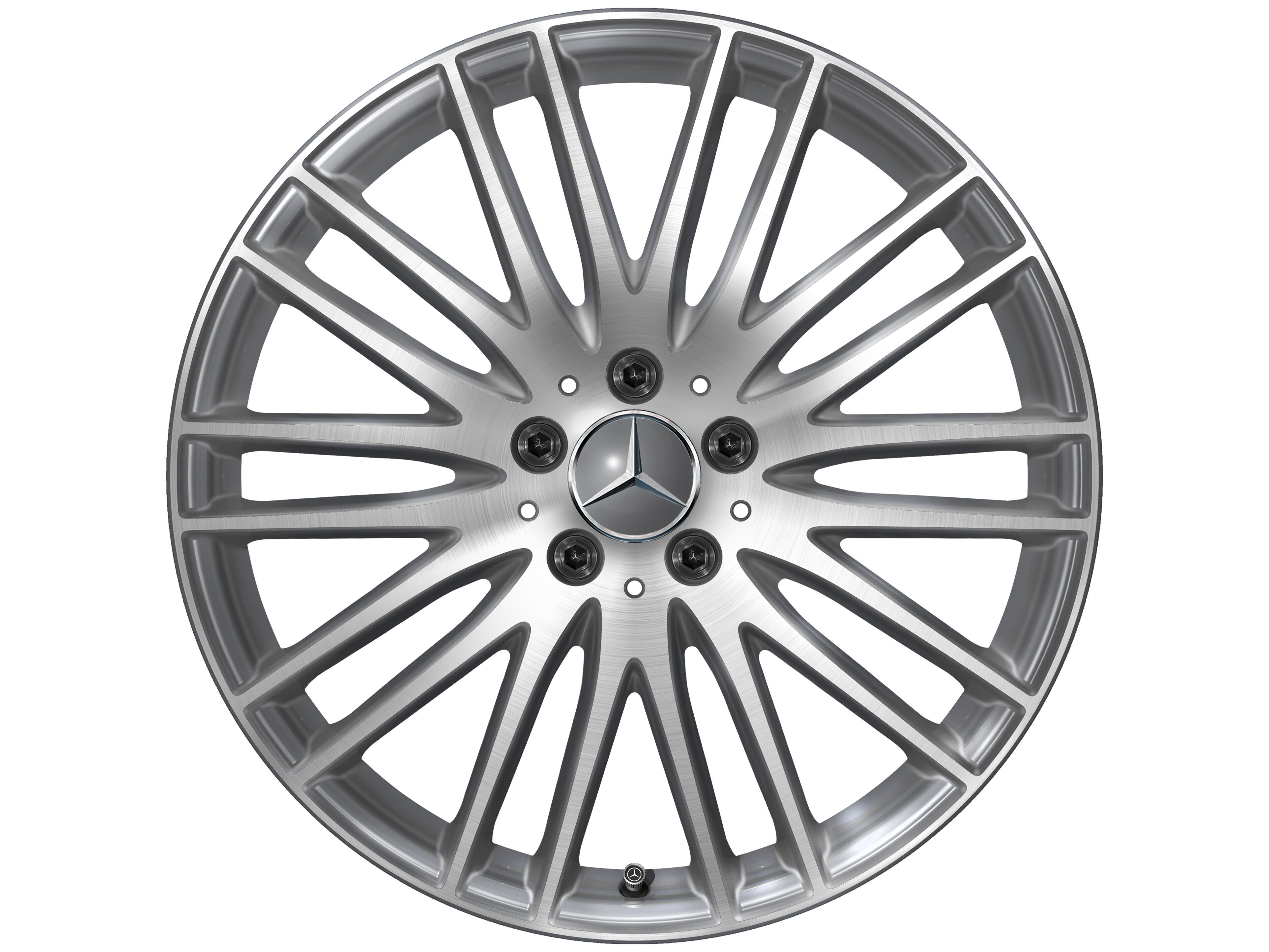 Vielspeichen-Rad, 19 Zoll, glanzgedreht 8 J x 19 ET 32,5, tremolit-metallic, glanzgedreht