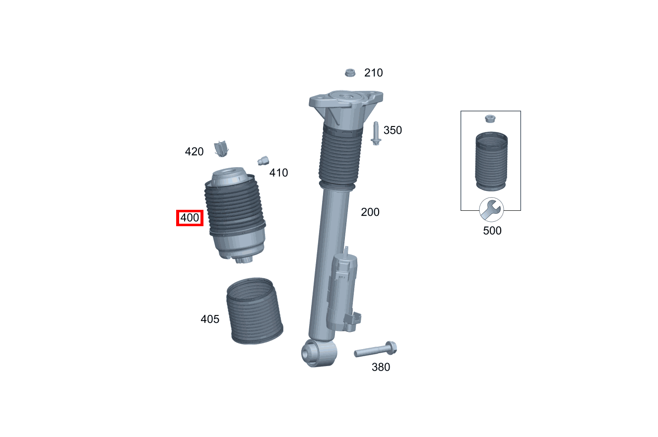 Luftfeder Links und rechts hinten Mercedes-AMG GLS 63 4MATIC+ 167 Luftfeder Links und rechts hinten Mercedes-AMG GLS 63 4MATIC+ 167