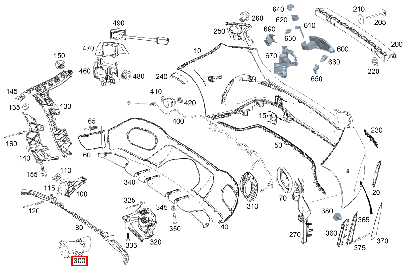 Endrohrblende Links Mercedes-AMG A 35 4MATIC Kompaktlimousine 177