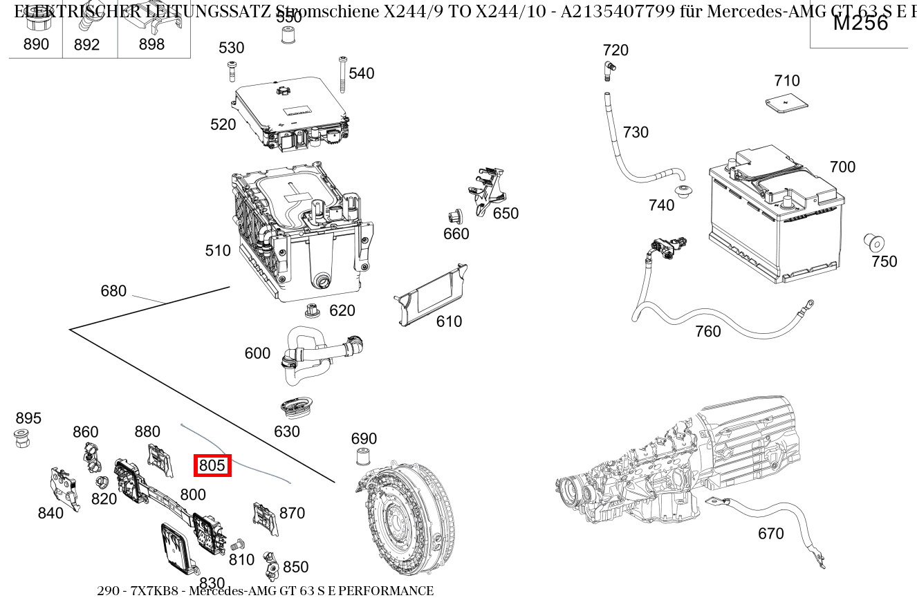 Elektrischer Leitungssatz Stromschiene X244/9 TO X244/10 Mercedes-AMG GT 63 S E PERFORMANCE 290 Elektrischer Leitungssatz Stromschiene X244/9 TO X244/10 Mercedes-AMG GT 63 S E PERFORMANCE 290