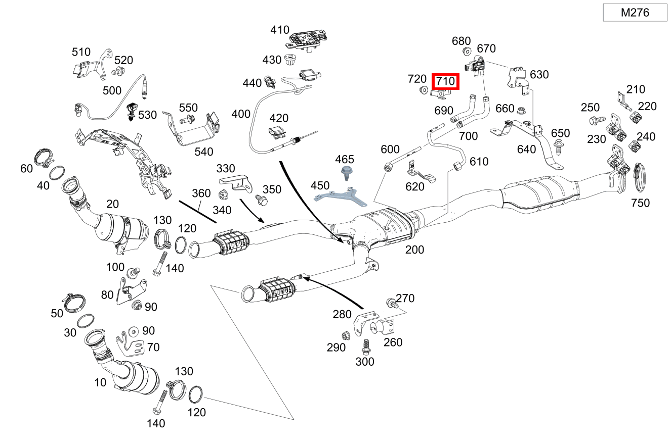 VERDREHSICHERUNG Druckleitung an Halter C 400 4MATIC Cabriolet 206