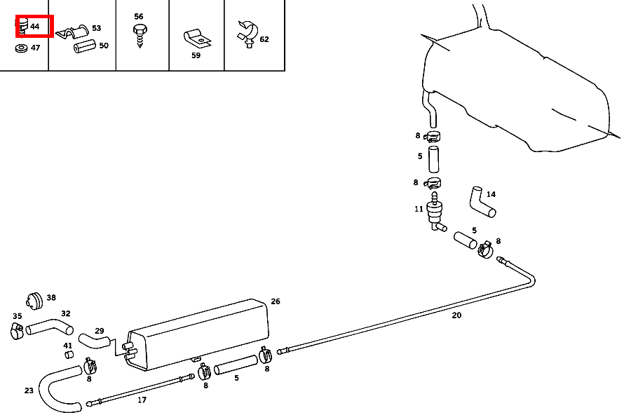 SCHRAUBE MIT RECHTECKKOPF KRAFTSTOFF-,BREMS- UND ENTLUEFTUNGSLEITUNGEN AN HAUPTBODEN 560 SL 107 SCHRAUBE MIT RECHTECKKOPF KRAFTSTOFF-,BREMS- UND ENTLUEFTUNGSLEITUNGEN AN HAUPTBODEN 560 SL 107