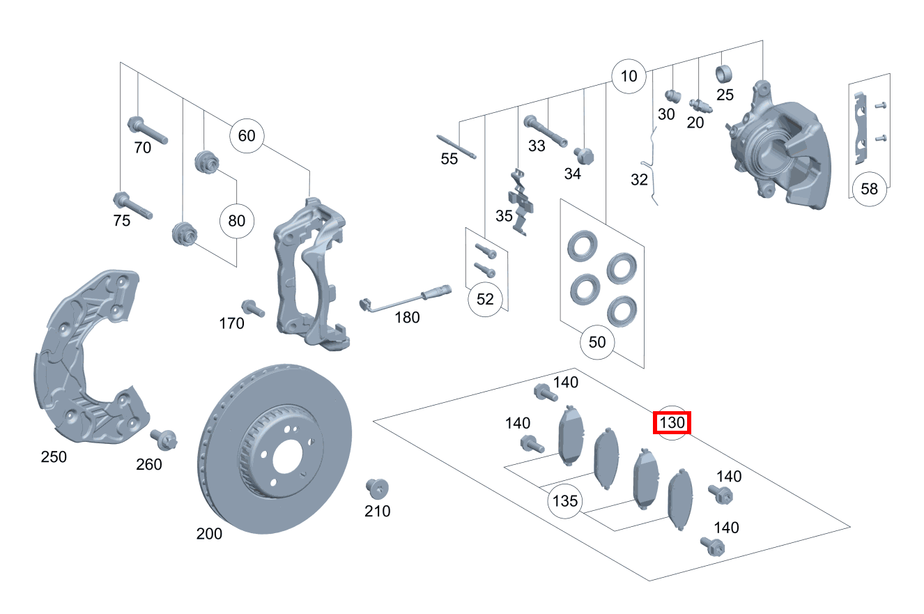 Teilesatz Bremsbelag Teilesatz CLK 320 COUPE 209