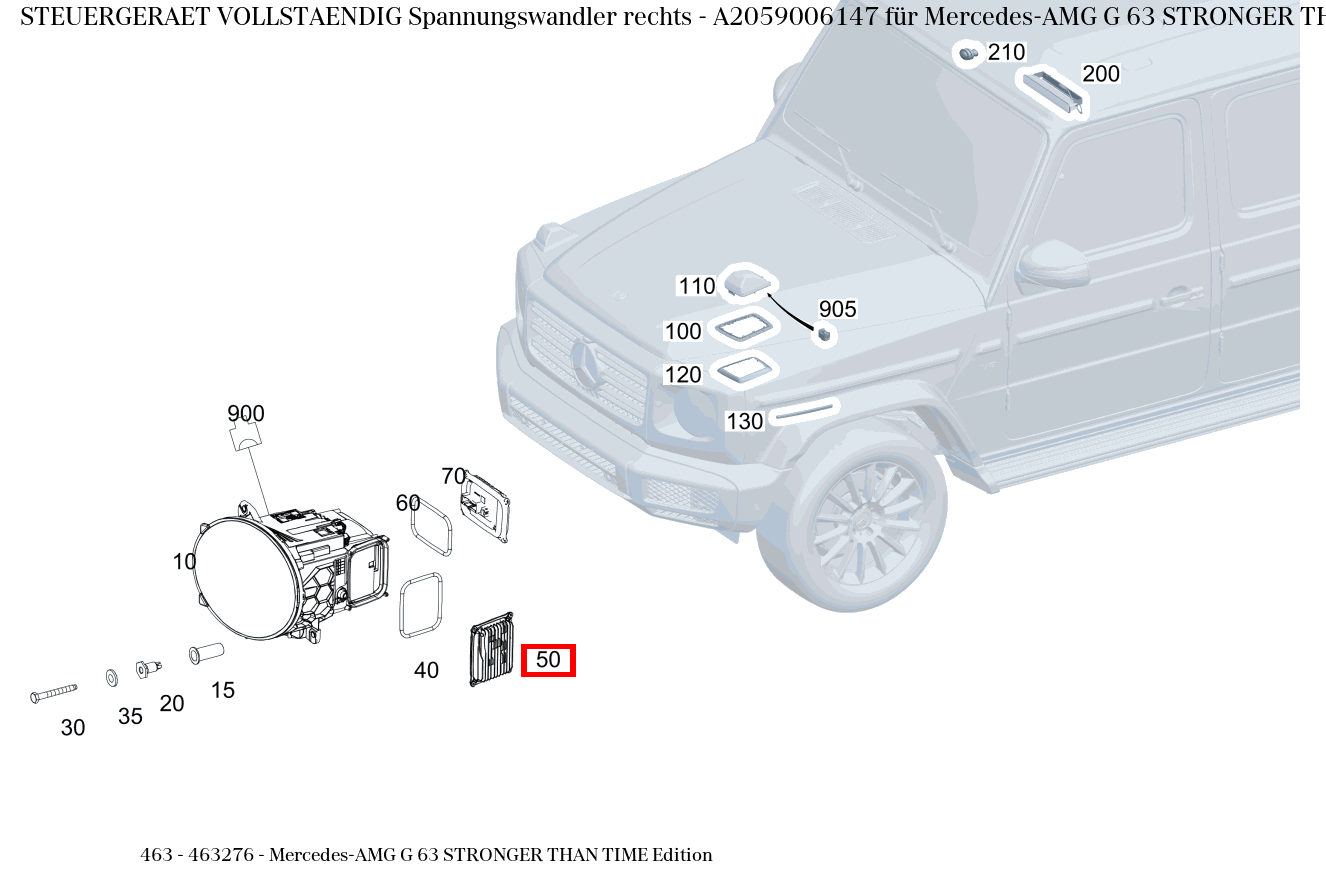 Steuergerät vollständig Spannungswandler rechts Mercedes-AMG G 63 STRONGER THAN TIME Edition 463 Steuergerät vollständig Spannungswandler rechts Mercedes-AMG G 63 STRONGER THAN TIME Edition 463