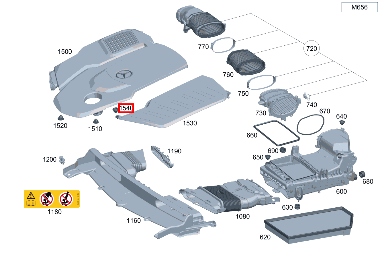 Verschlussstopfen Motorabdeckung; 10mm M 166, GLE 167, S 223 und 