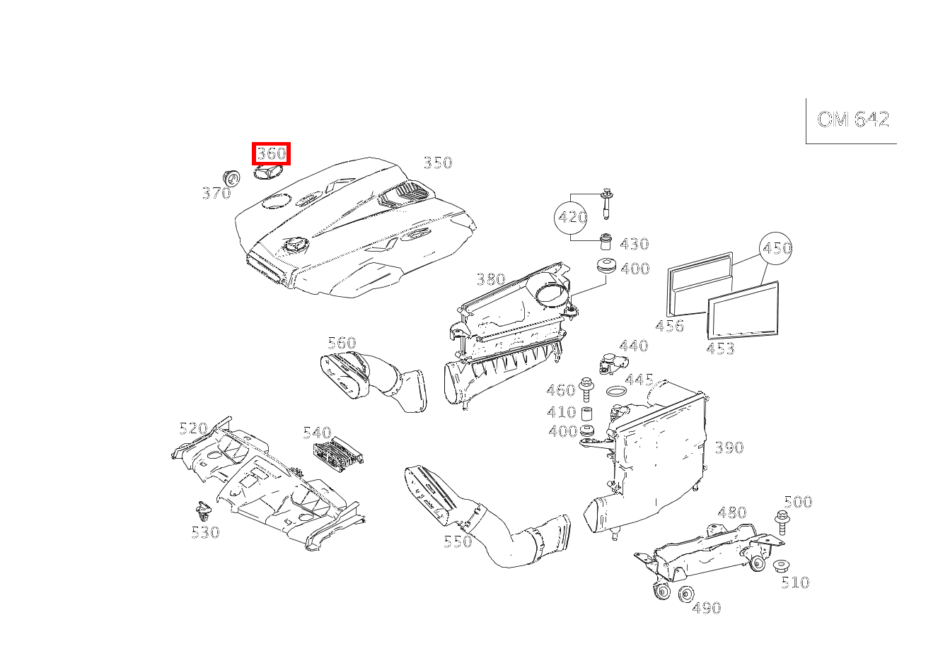 Mercedes-Stern AN ABDECKUNG E350CDI BE CA 207 Mercedes-Stern AN ABDECKUNG E350CDI BE CA 207