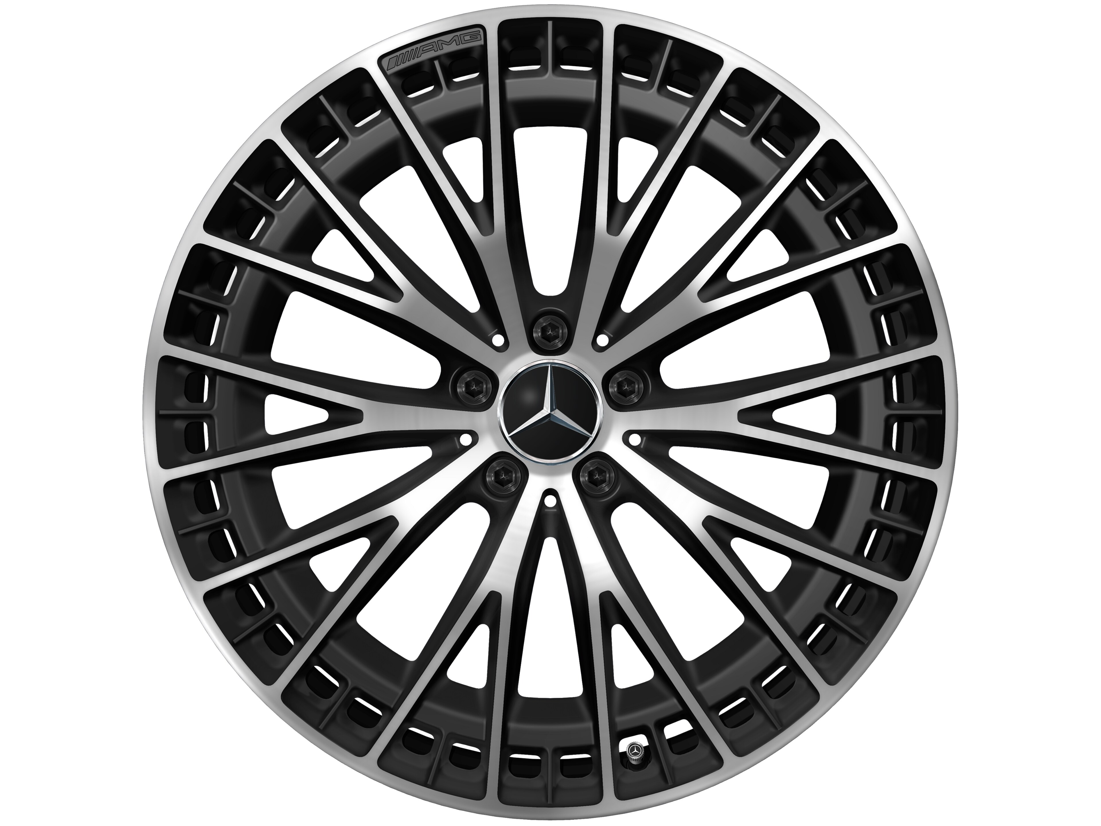 AMG Vielspeichen-Rad, 21 Zoll, 10,5 J x 21 ET 67, schwarz matt