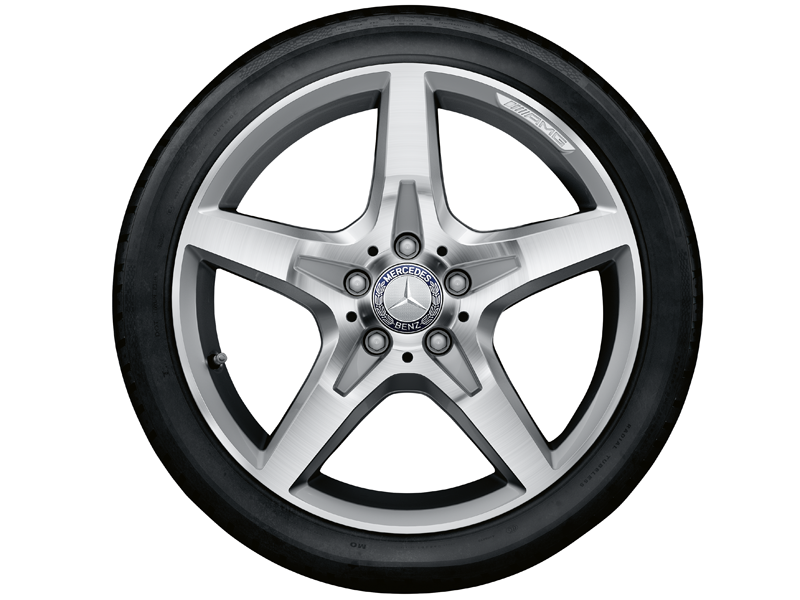 AMG 5-Speichen-Rad, 18 Zoll, 8,5 J x 18 ET 36, silberfarben 