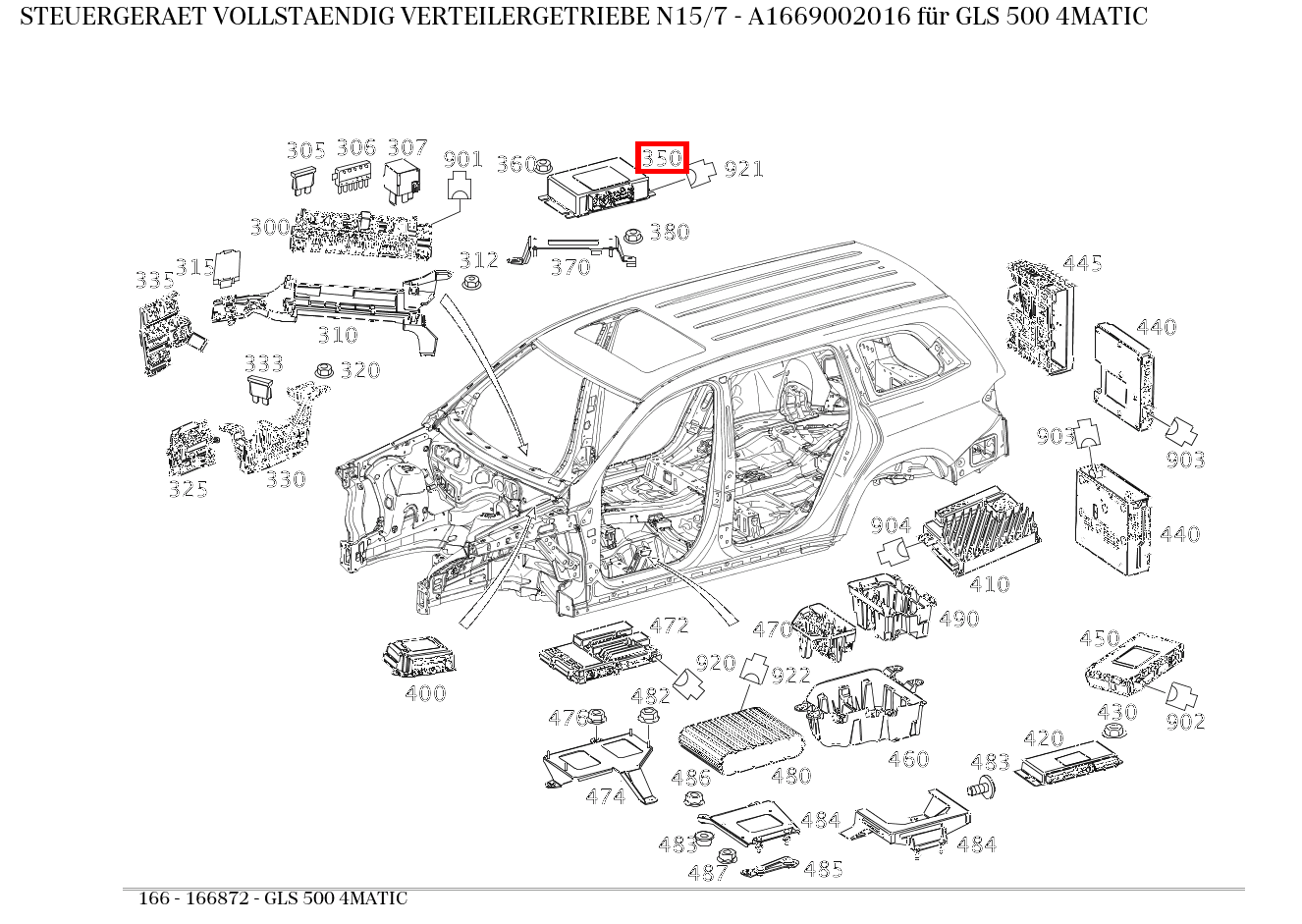 Steuergerät vollständig VERTEILERGETRIEBE N15/7 GLS 500 4MATIC 166 Steuergerät vollständig VERTEILERGETRIEBE N15/7 GLS 500 4MATIC 166