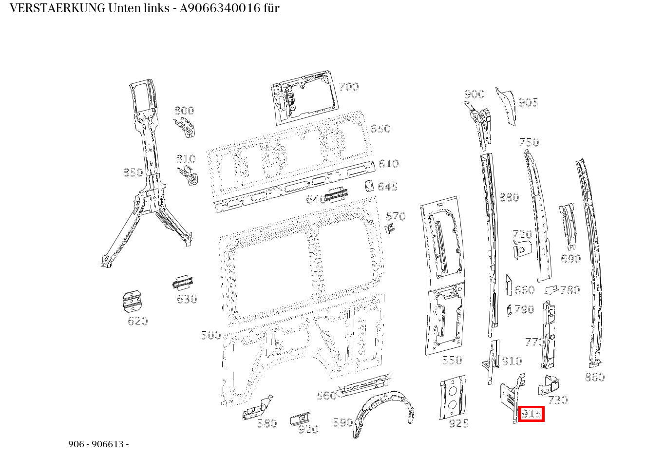 Verstärkung Unten links 906