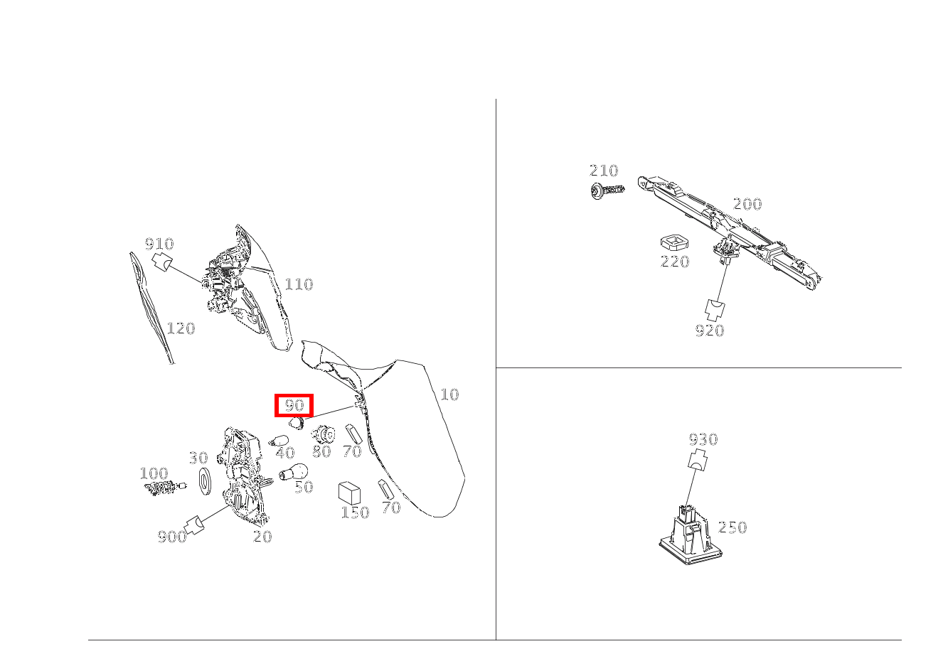 Elastomerlager BEFESTIGUNG LINKE SCHLUSSLEUCHTE C 200 4MATIC T-Modell 205