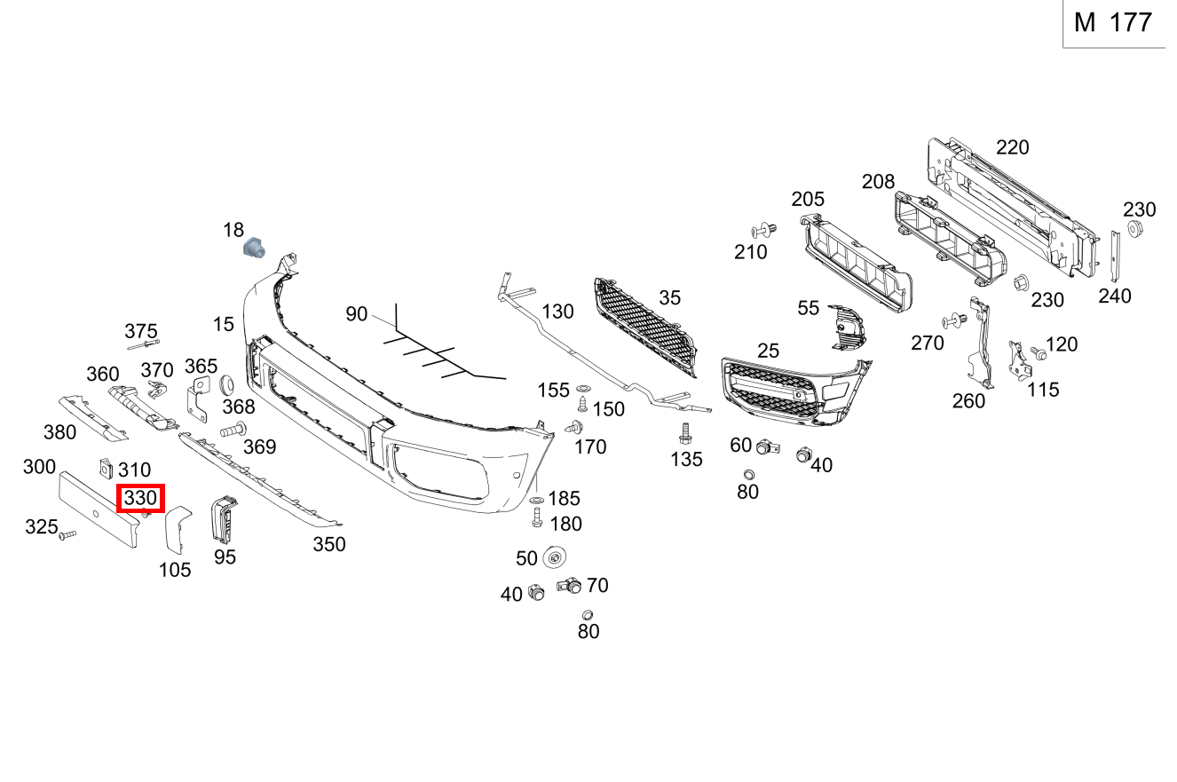 Clipsmutter Befestigung Kennzeichenblende Mercedes-AMG G 63 463 Clipsmutter Befestigung Kennzeichenblende Mercedes-AMG G 63 463