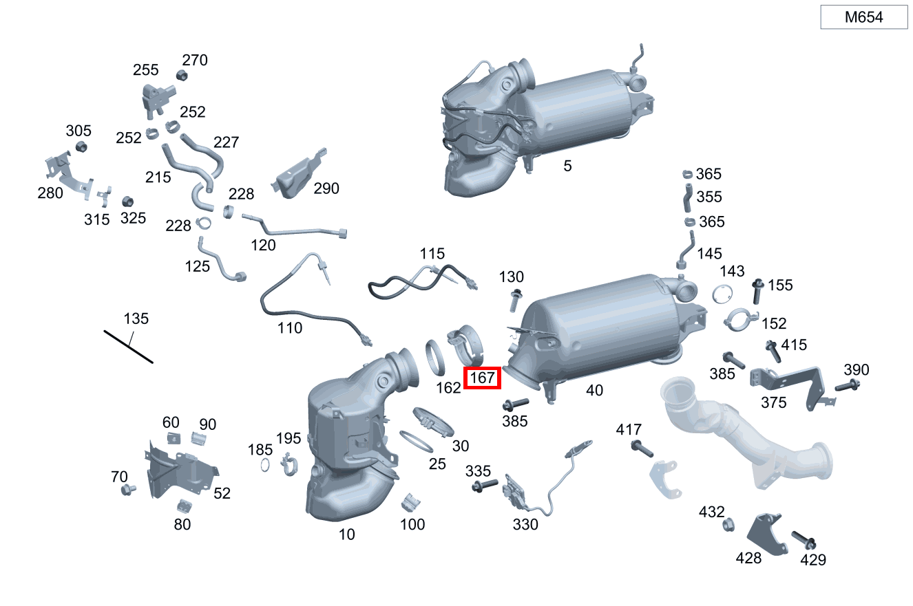 Rohrschelle Abgasanlage Katalysator an Turbolader C 300 d Coupé 205 Rohrschelle Abgasanlage Katalysator an Turbolader C 300 d Coupé 205