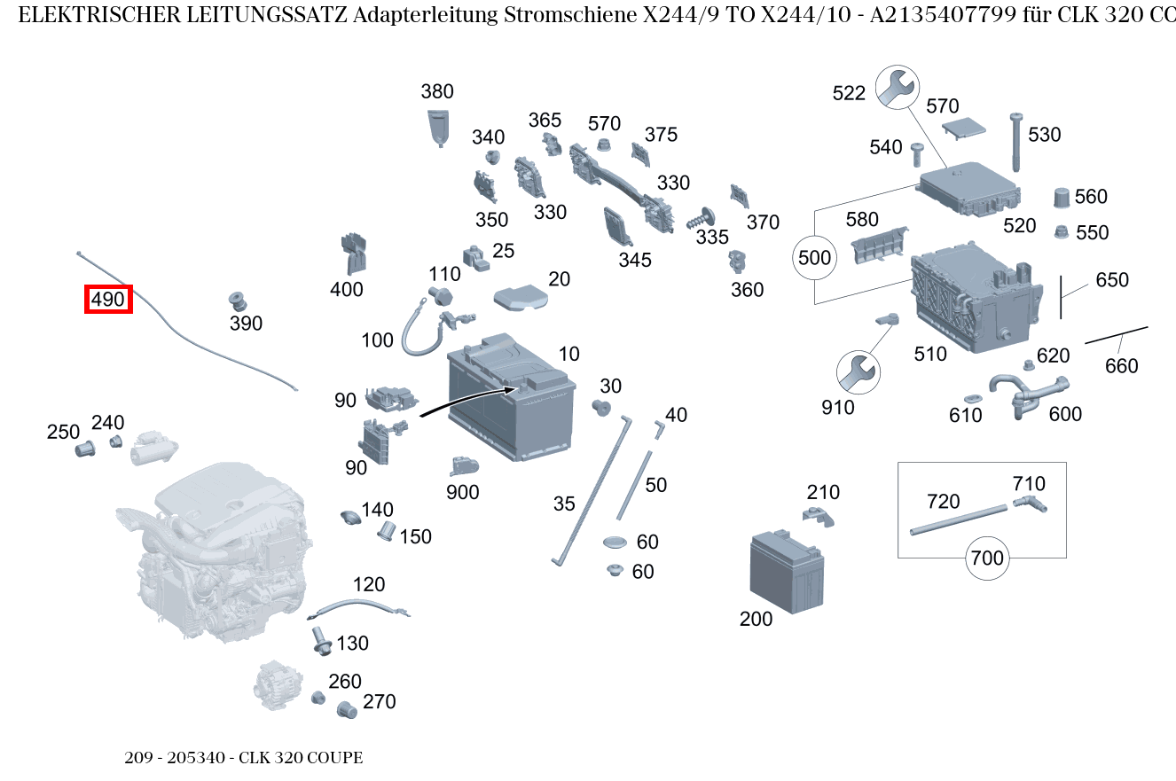 Elektrischer Leitungssatz Adapterleitung Stromschiene X244/9 TO X244/10 CLK 320 COUPE 209 Elektrischer Leitungssatz Adapterleitung Stromschiene X244/9 TO X244/10 CLK 320 COUPE 209