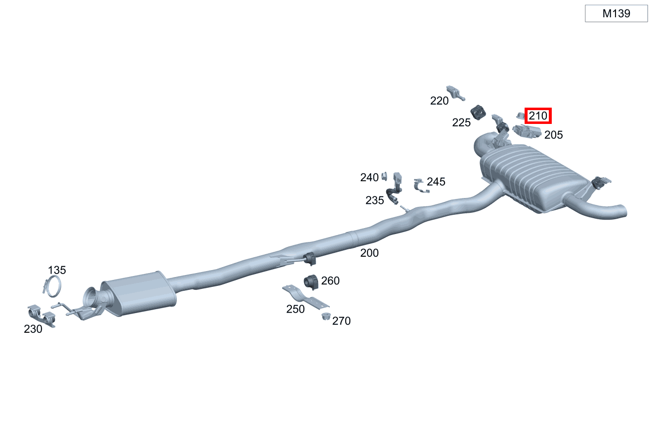 Mutter Befestigung Aktuator; M5 Mercedes-AMG GLA 45 S 4MATIC+ 247 Mutter Befestigung Aktuator; M5 Mercedes-AMG GLA 45 S 4MATIC+ 247