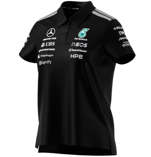 Poloshirt Damen, Team, Mercedes-AMG F1 schwarz