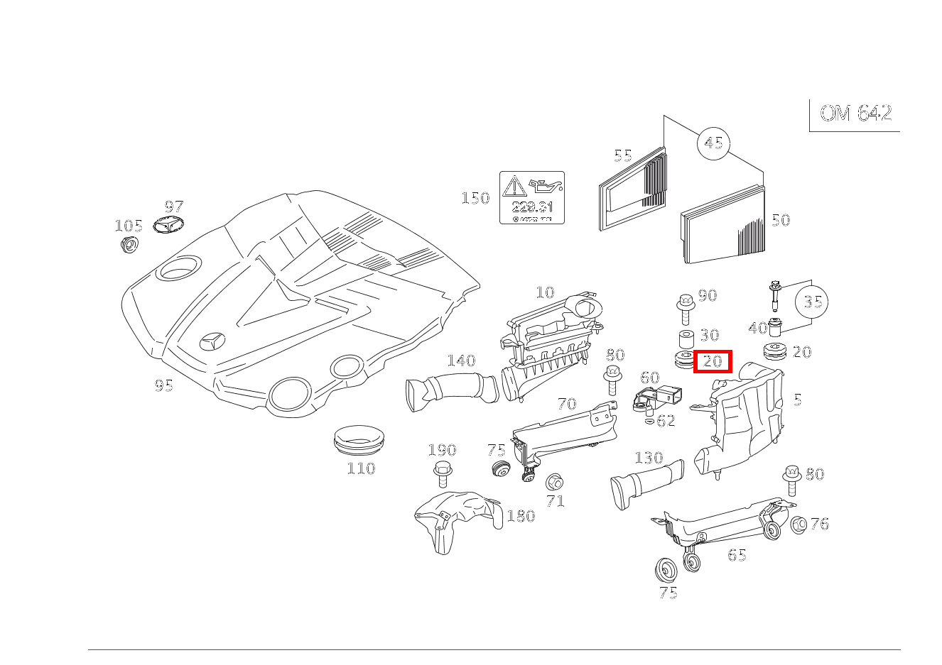 Gummipuffer LUFTFILTERGEHAEUSE RECHTS S350BT L 4M 221 Gummipuffer LUFTFILTERGEHAEUSE RECHTS S350BT L 4M 221