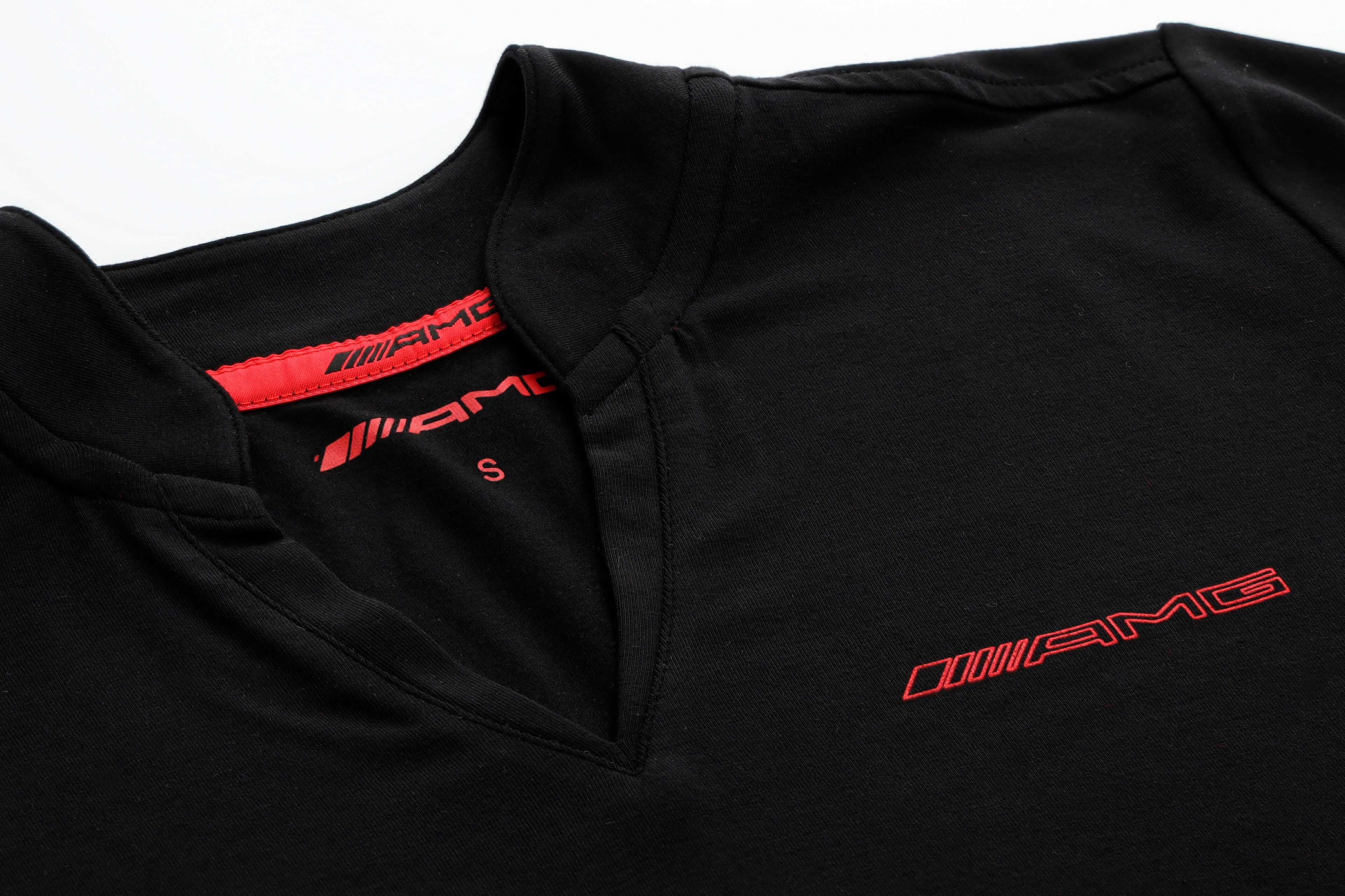 Mercedes-Benz -  AMG Poloshirt Damen, schwarz/rot