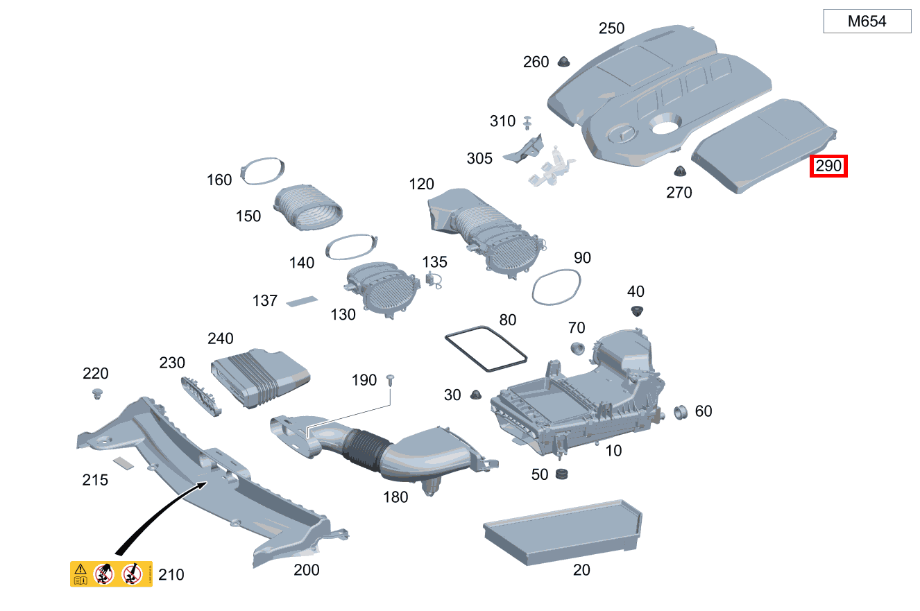 Motorabdeckung Links CLS 300 d Coupé BCA 257