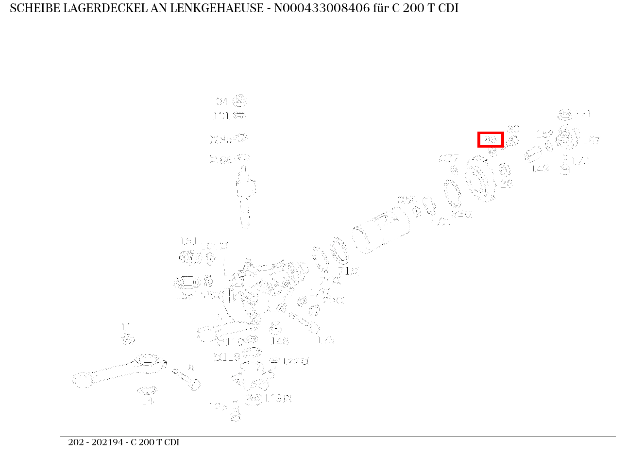 Scheibe LAGERDECKEL AN LENKGEHAEUSE C 200 T CDI 202 Scheibe LAGERDECKEL AN LENKGEHAEUSE C 200 T CDI 202