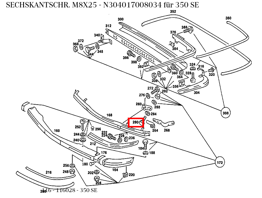 Sechskantschraube M8X25 350 SE 116 Sechskantschraube M8X25 350 SE 116