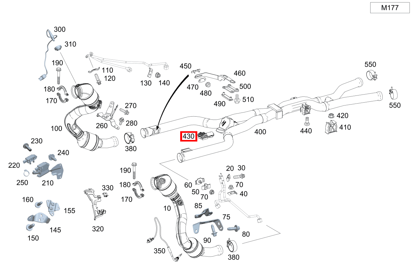 Aktuator An Abgasleitung Mitte Mercedes-AMG C 63 S Cabriolet 205 Aktuator An Abgasleitung Mitte Mercedes-AMG C 63 S Cabriolet 205