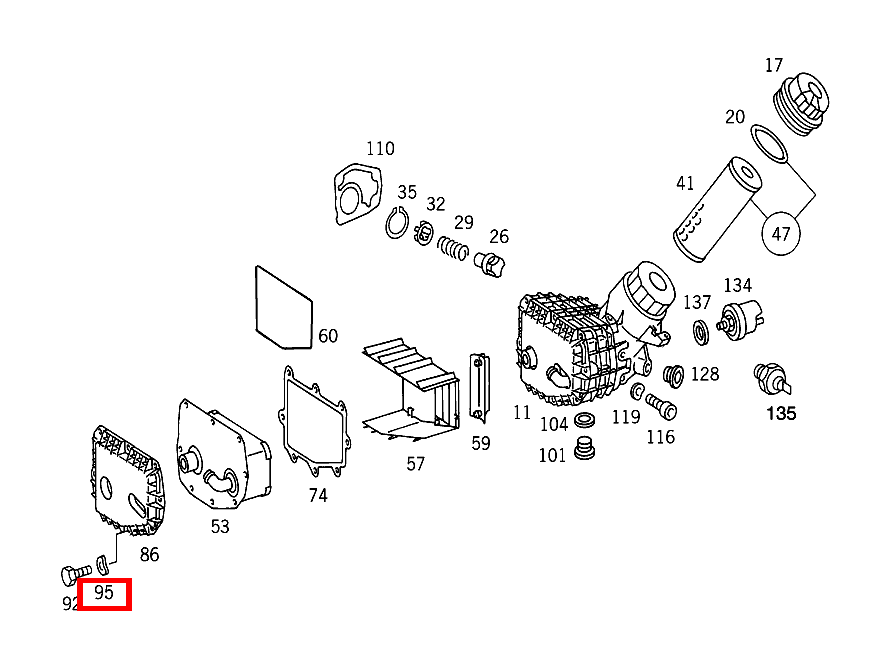 Federscheibe VERSTAERKUNG MIT WAERMETAUSCHER AN FILTERGEHAEUSE SL 280 Roadster BCA 129