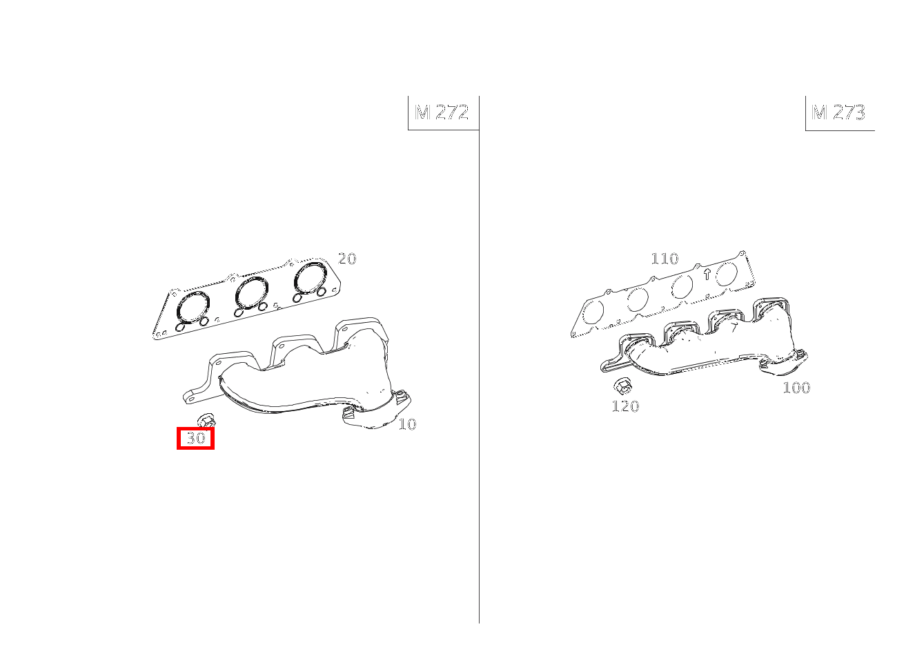 Sechskantmutter AUSPUFFKRUEMMER AN ZYLINDERKOPF; M6 E350CGI BE CA 207 Sechskantmutter AUSPUFFKRUEMMER AN ZYLINDERKOPF; M6 E350CGI BE CA 207