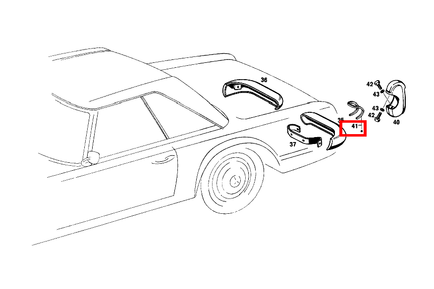 Gummiprofil 340 MM STOSSFAENGERHORN AN STOSSFAENGER SL 280 113