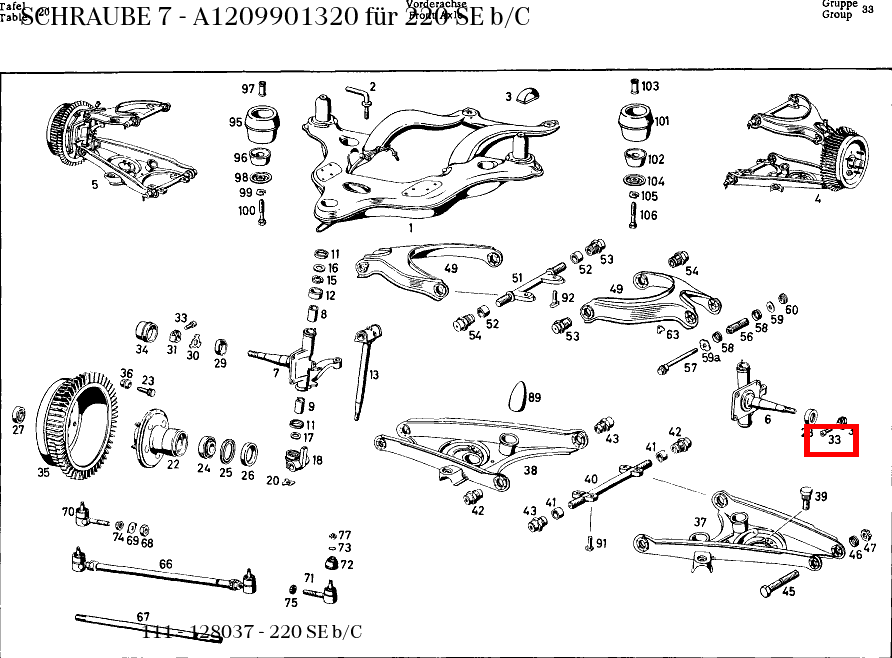 Schraube 7 220 SE b/C 111 Schraube 7 220 SE b/C 111