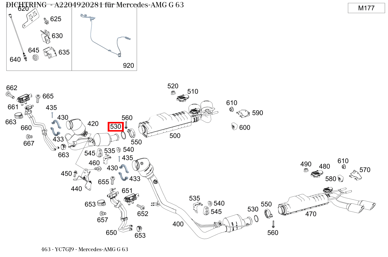 Dichtring Mercedes-AMG G 63 463 Dichtring Mercedes-AMG G 63 463
