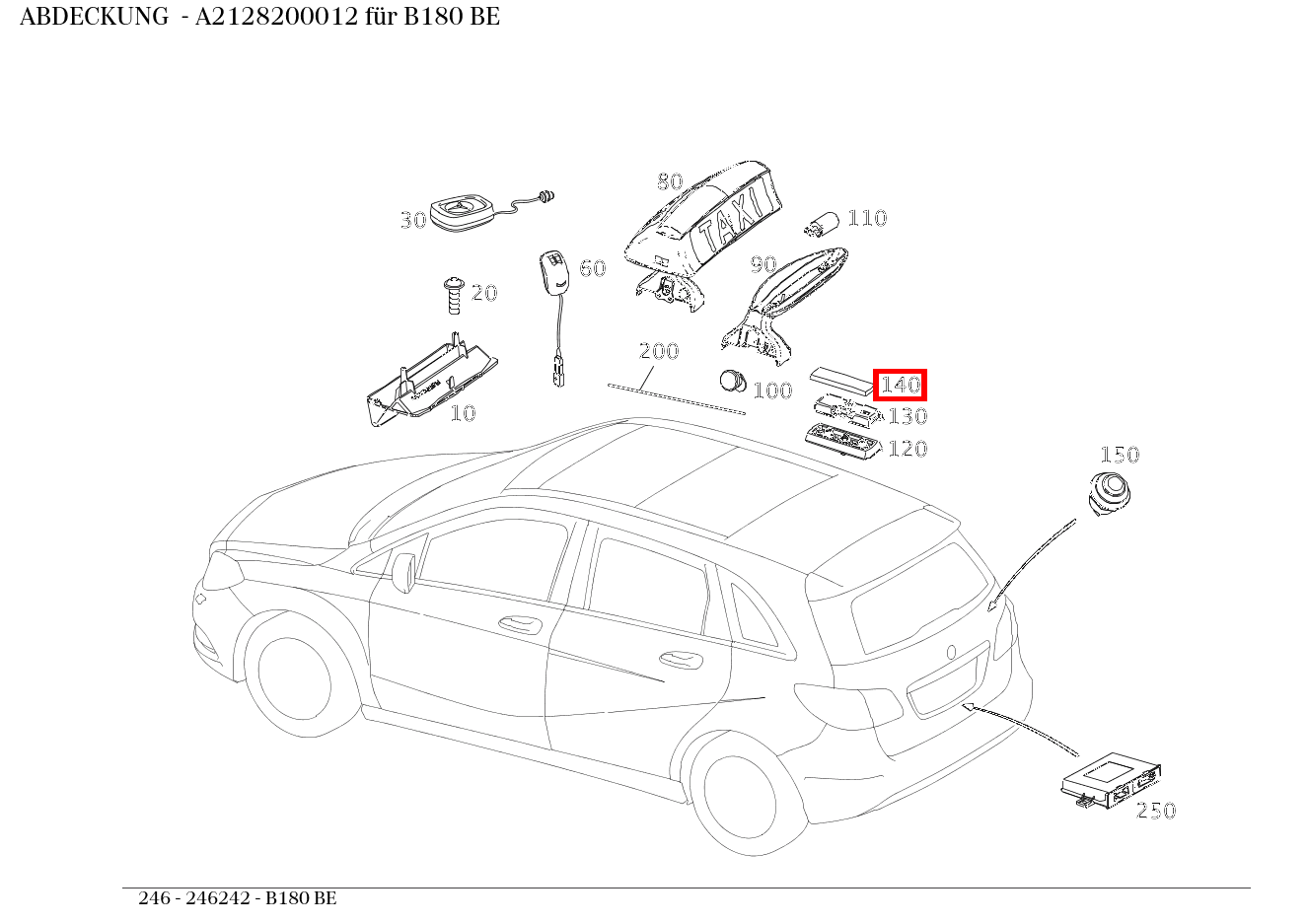Abdeckung B180 BE 246