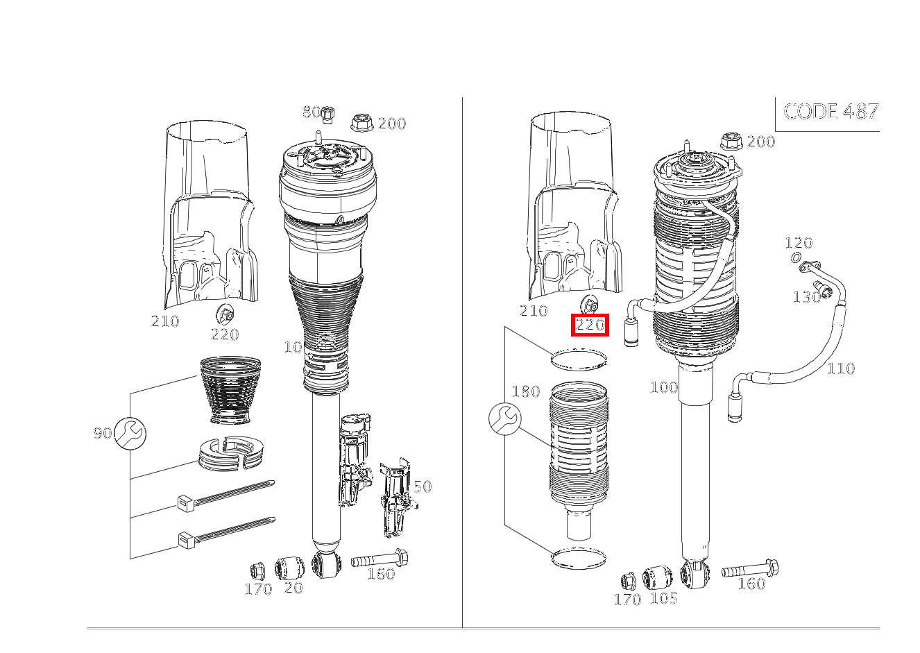 KUNSTSTOFFMUTTER BEFESTIGUNG ABDECKUNG RECHTS Mercedes-Maybach S 560 4MATIC 222
