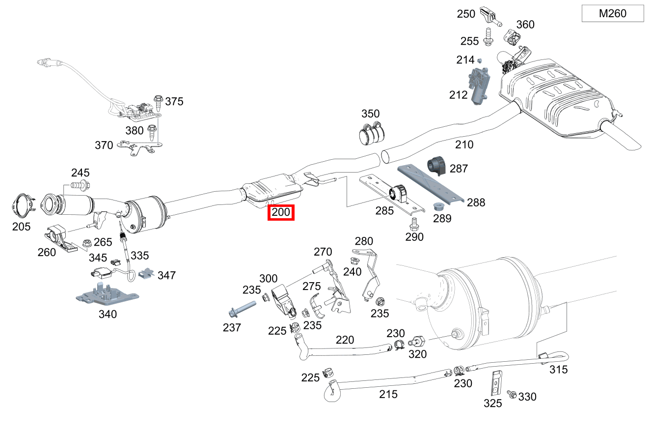 Abgasanlage Mitte Mercedes-AMG A 35 4MATIC Kompaktlimousine 177