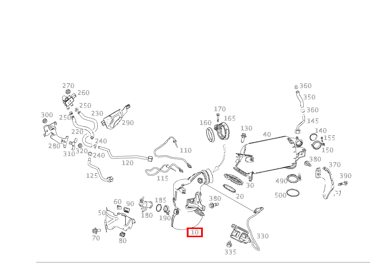 Abgasleitung Katalysator GLE 400 d 4MATIC 247 Abgasleitung Katalysator GLE 400 d 4MATIC 247