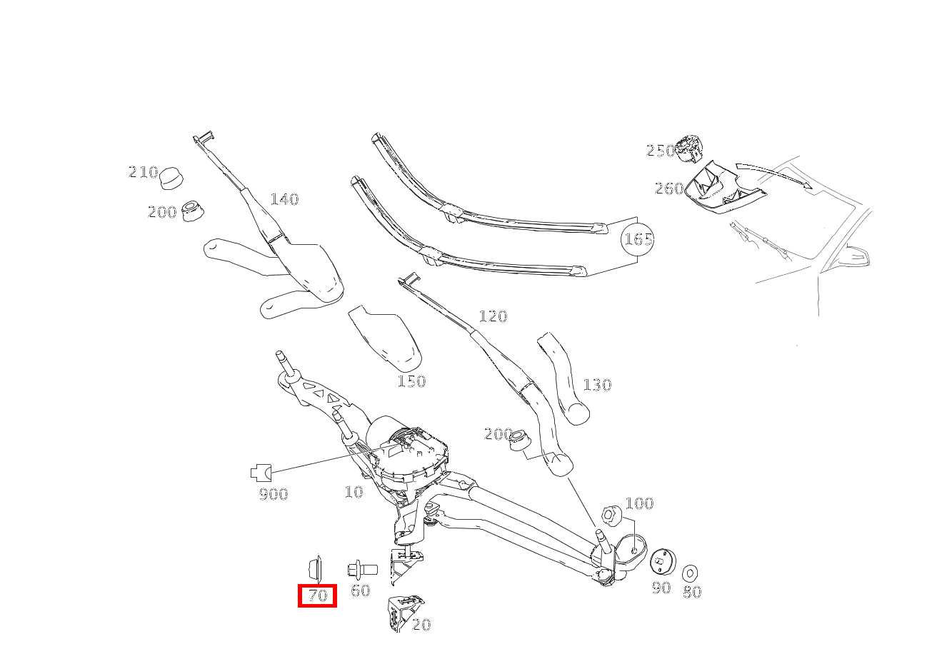 Verschlussdeckel An Trennwand Mitte; 10 MM C 180 205 Verschlussdeckel An Trennwand Mitte; 10 MM C 180 205