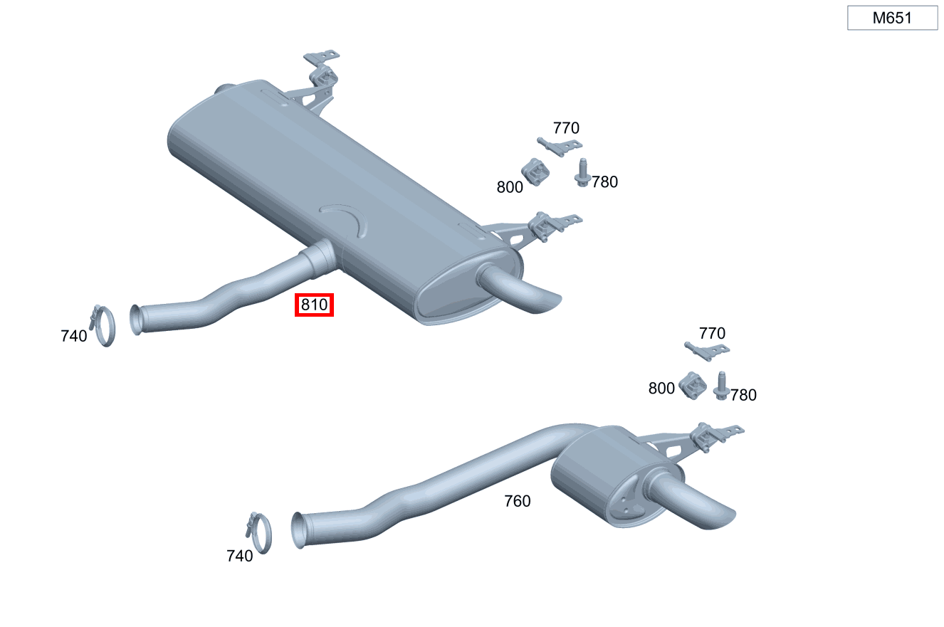 Abgasleitung Hinten GLK 253 Abgasleitung Hinten GLK 253